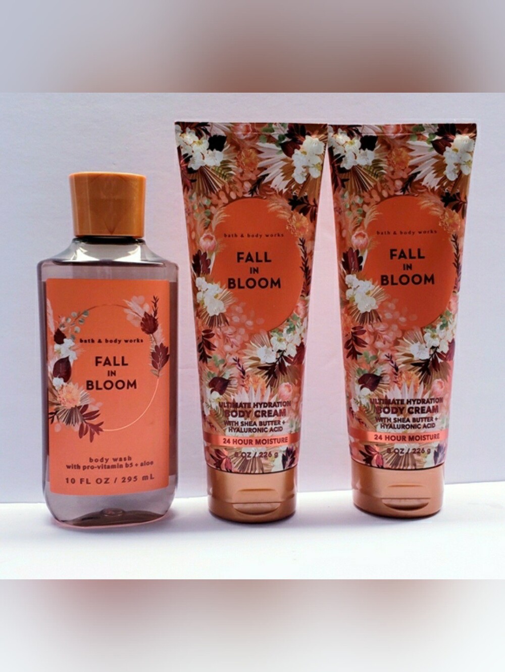 Bath & Body Works FALL IN BLOOM Body Cream and a Body Wash (3 Pcs)